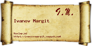 Ivanov Margit névjegykártya