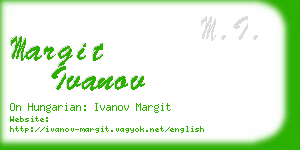 margit ivanov business card